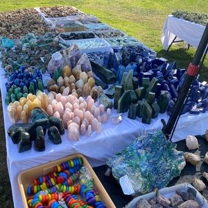 Natural raw stones + Stone Points from Africa!